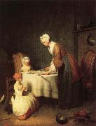 jean-Baptiste-Simeon Chardin Grace Before Dinner France oil painting artist